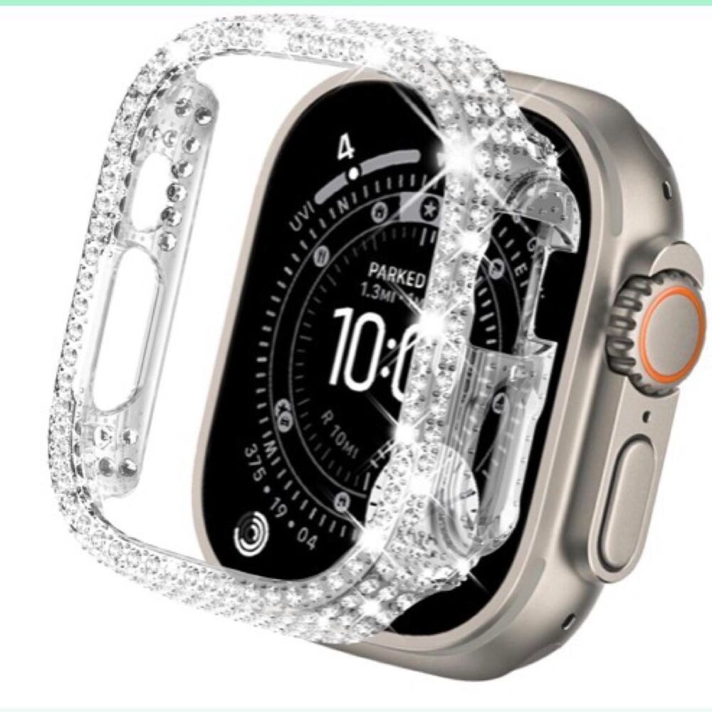 Apple Women's Black and Silver Watch